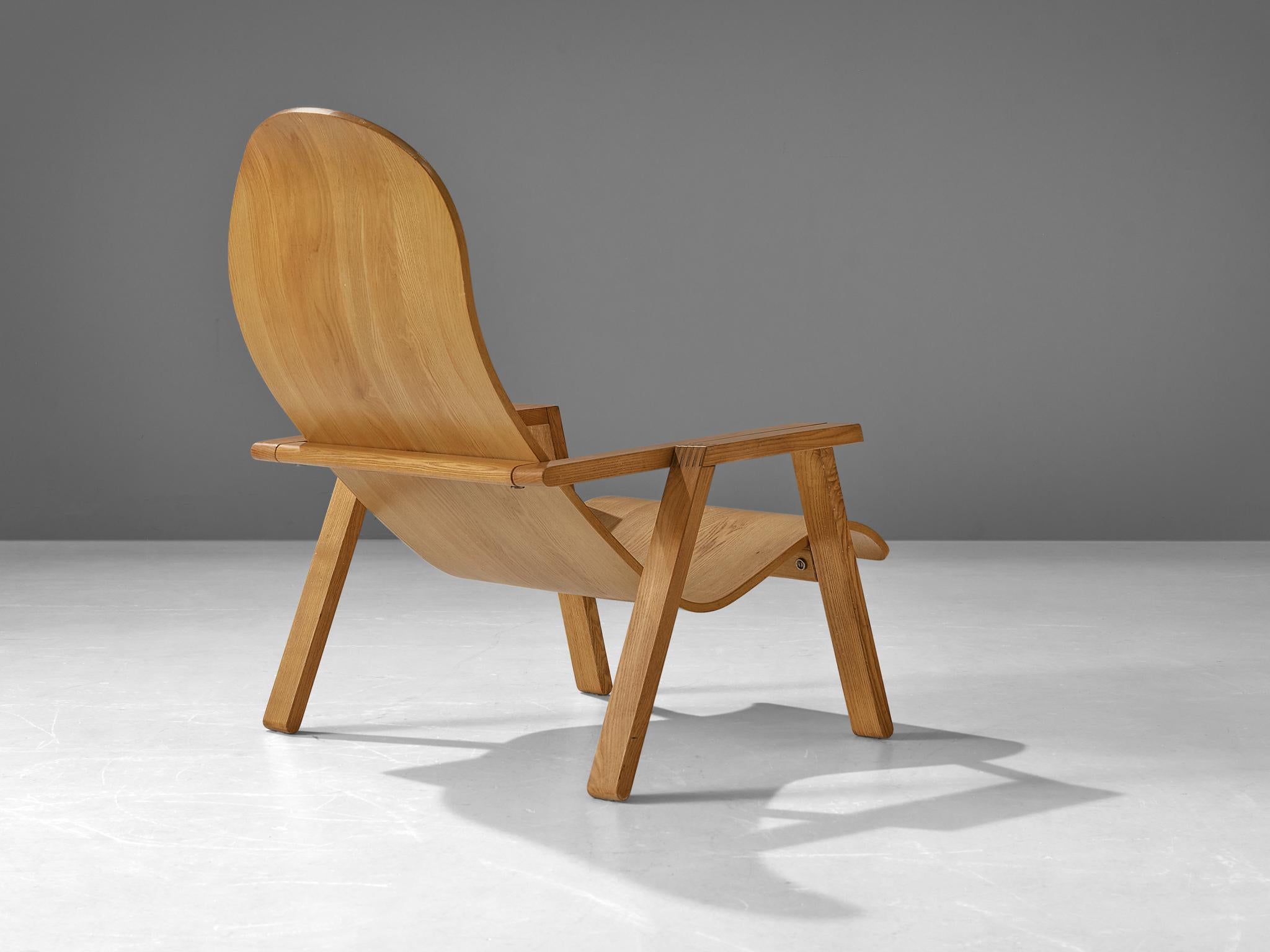 Post-Modern Renato Toso & Roberto Pamio for Stilwood 'Linda' Lounge Chair in Ash
