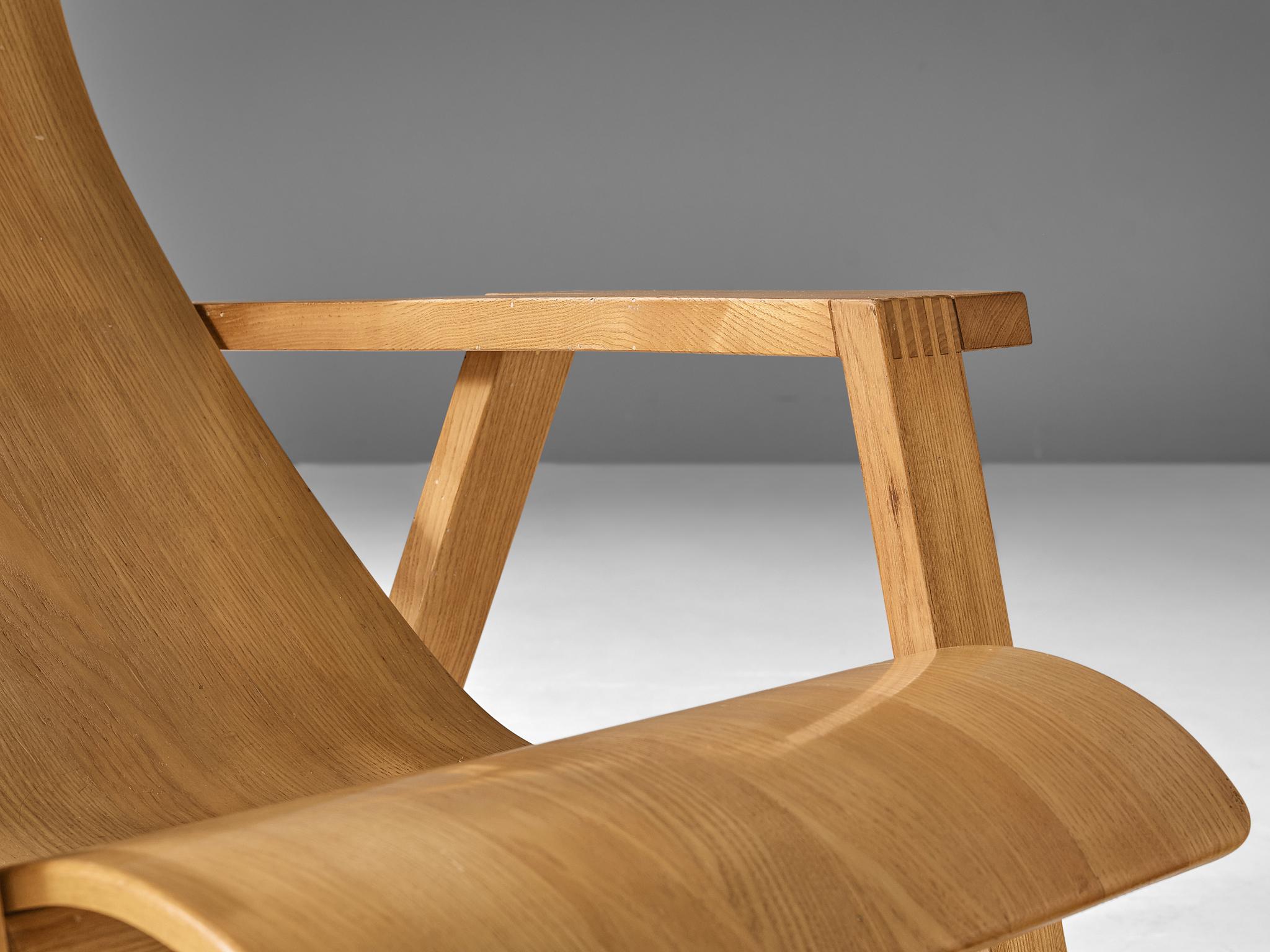 Renato Toso & Roberto Pamio for Stilwood 'Linda' Lounge Chair in Ash In Good Condition In Waalwijk, NL