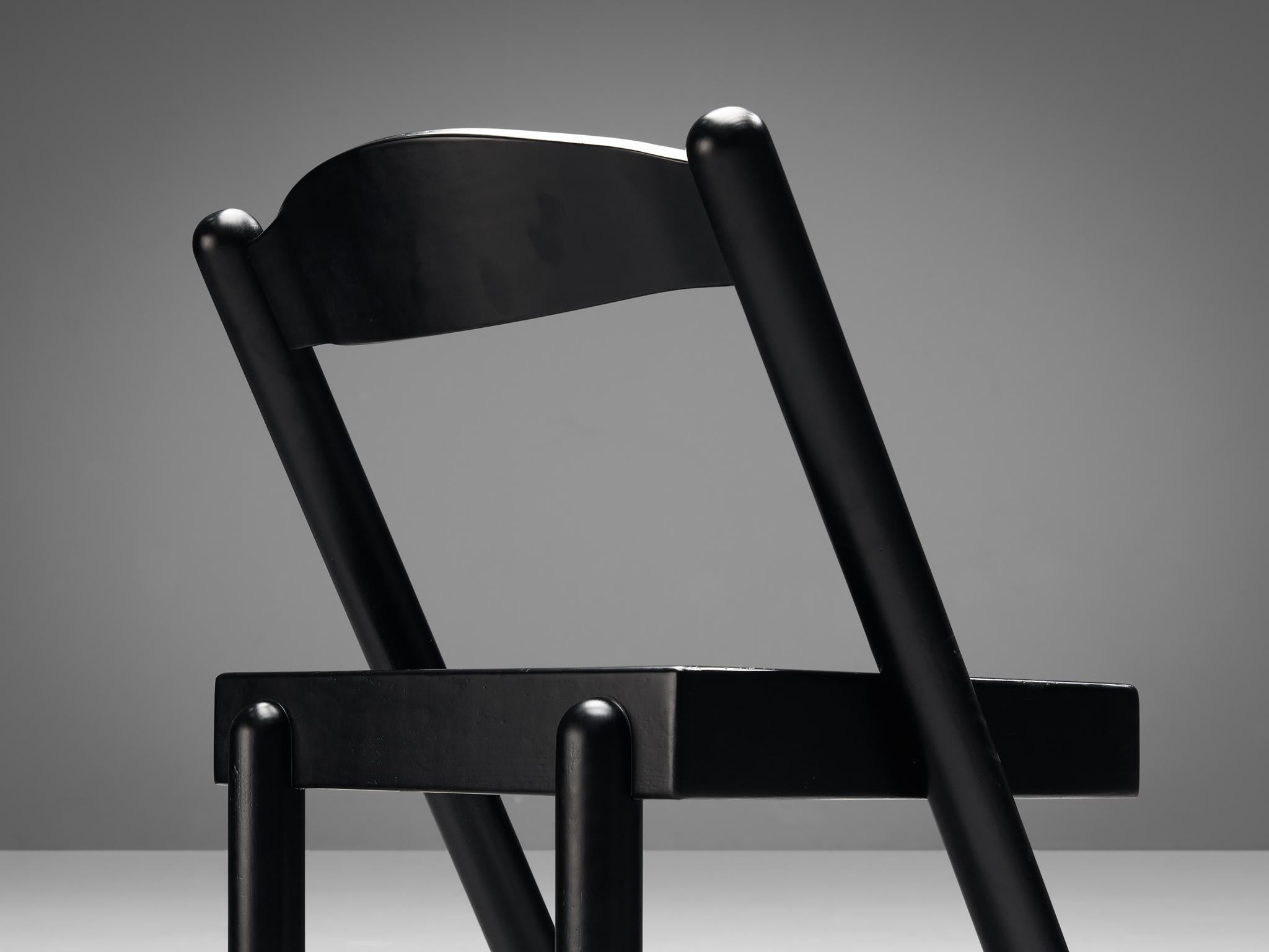 Renato Toso & Roberto Pamio für Stilwood, achtteiliges Hocker-Set aus gebeizter Esche in gebeizter Esche (Italienisch) im Angebot