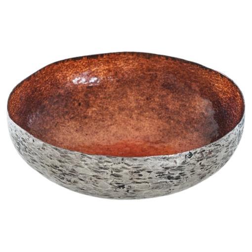 Renato Vanzelli Hand Hammered and Enamelled Bowl, 1960s