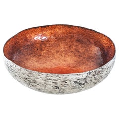 Renato Vanzelli Hand Hammered and Enamelled Bowl, 1960s