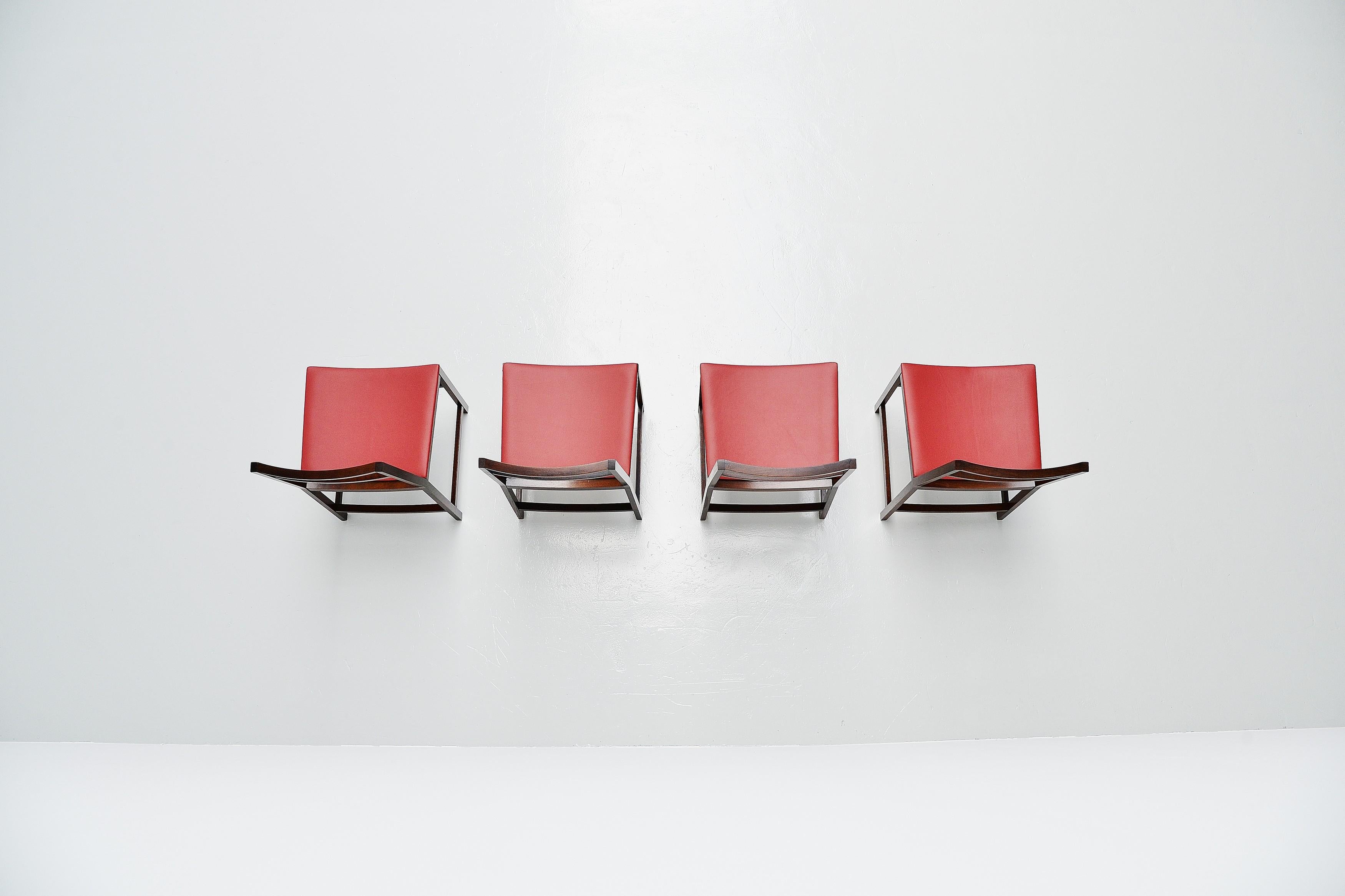 Renato Venturi Dining Chairs Mim Roma, Italy, 1961 In Good Condition For Sale In Roosendaal, Noord Brabant