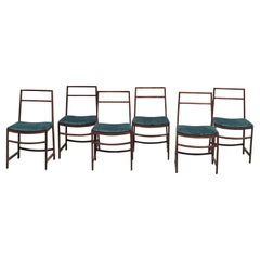 6 chaises vertes Renato Venturi pour Mim, Italie, années 1960