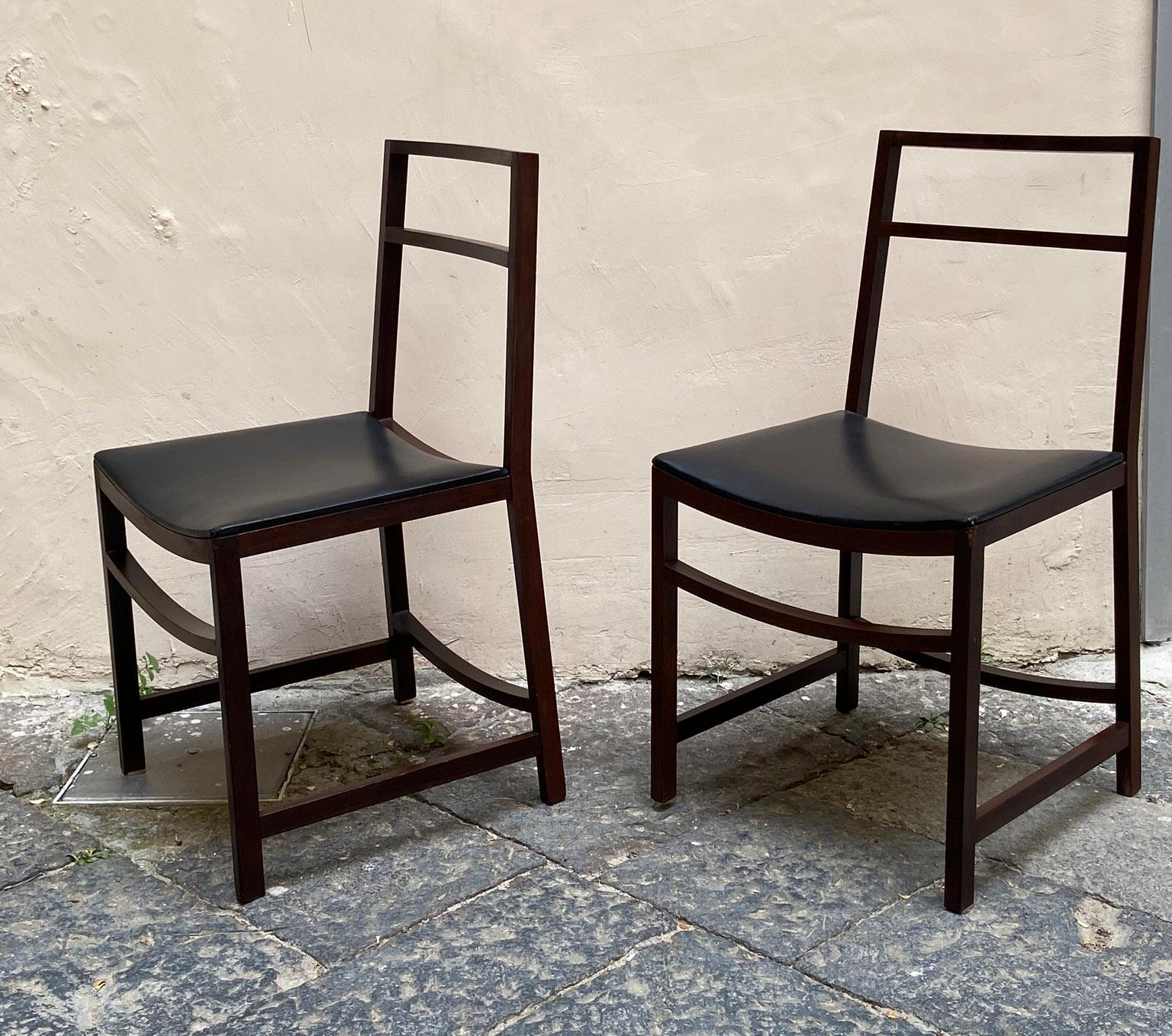 Mid-Century Modern Renato Venturi for Mim Pair of Dining Chairs, 1960s