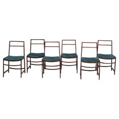 Ensemble de 6 chaises vertes Renato Venturi pour Mim, Italie, années 1960