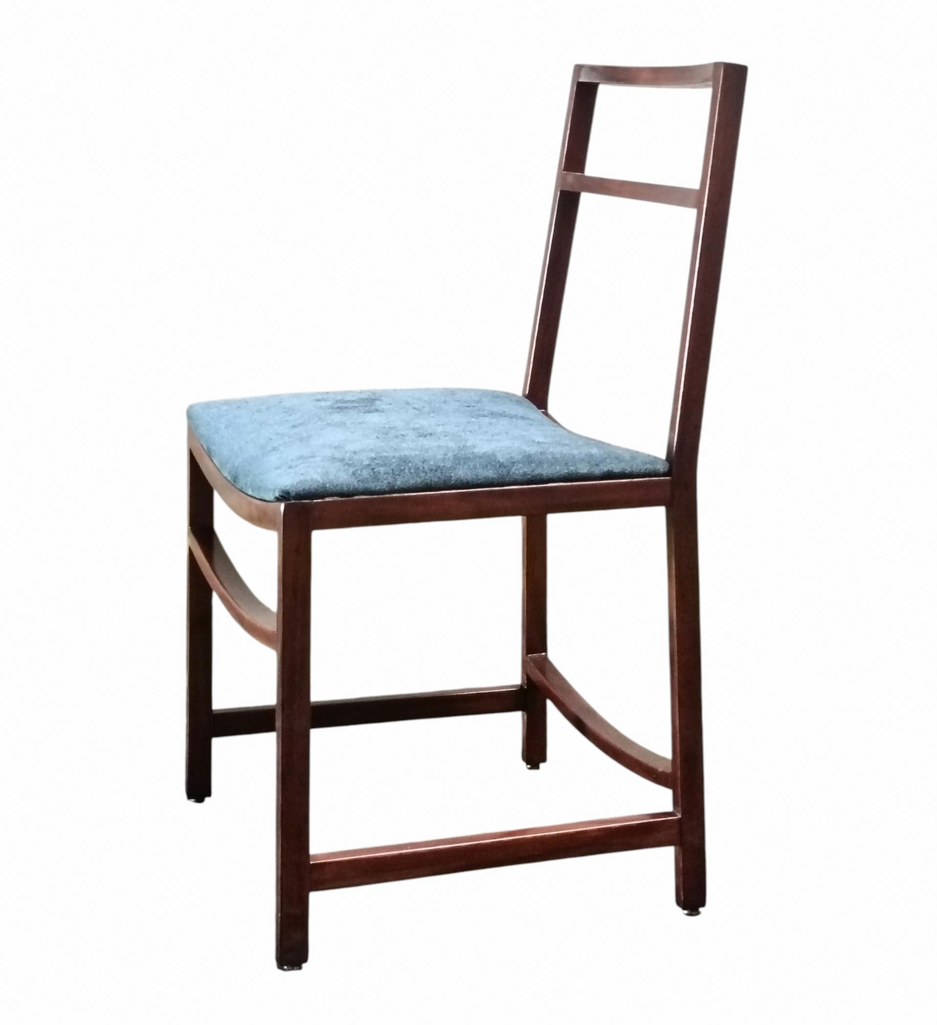 Renato Venturi para MIM ChaIrs de madera, Italia Años 60 Tela en venta