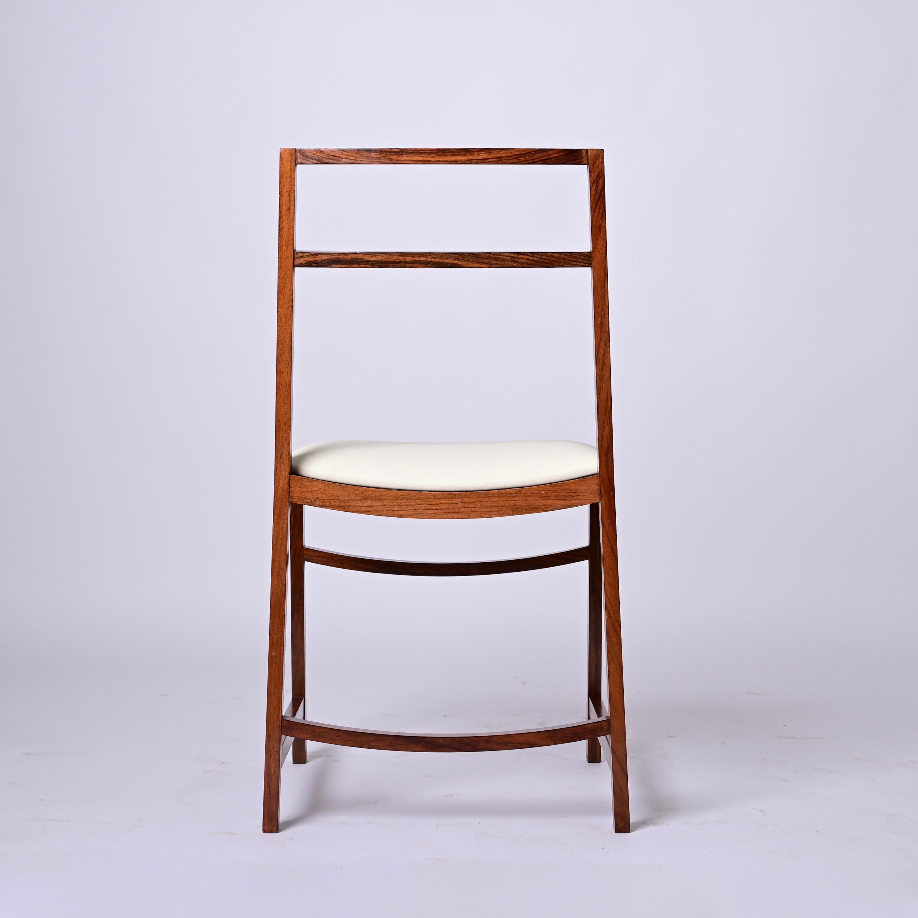 Midcentury Italian Dining Chairs in Teak, Renato Venturi for MIM Roma, 1960s For Sale 12