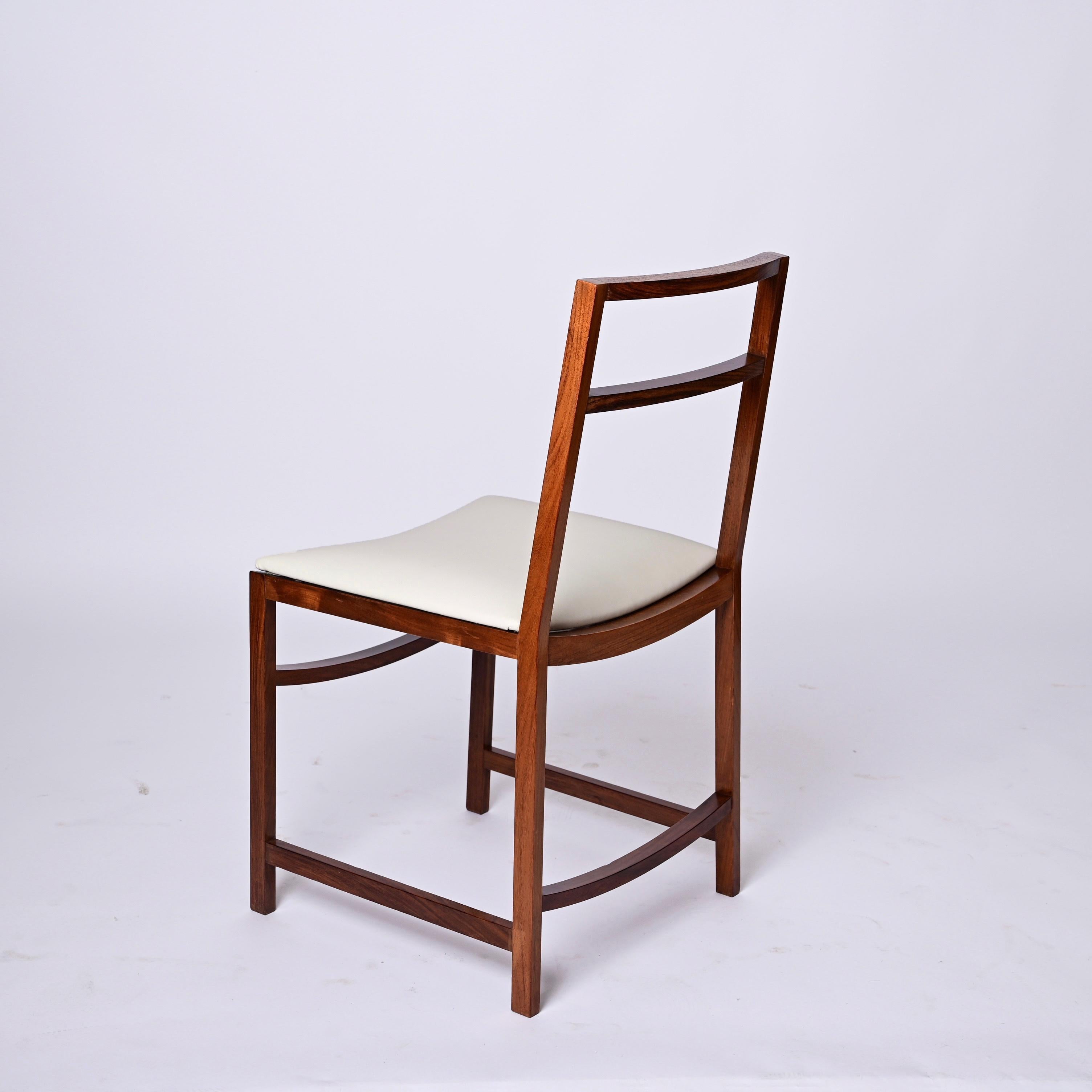 Mid-Century Modern Midcentury Italian Dining Chairs in Teak, Renato Venturi for MIM Roma, 1960s For Sale