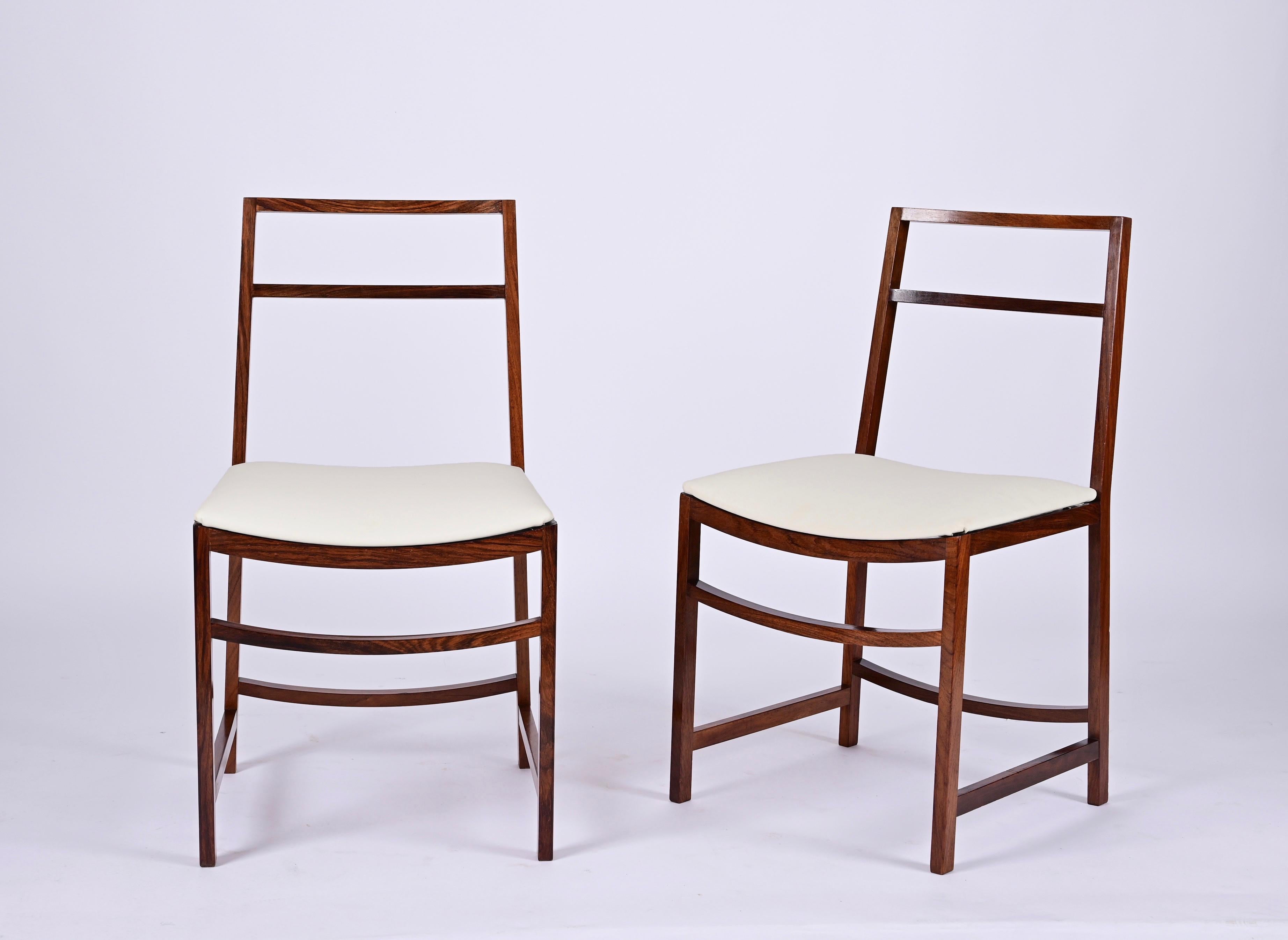 Mid-20th Century Midcentury Italian Dining Chairs in Teak, Renato Venturi for MIM Roma, 1960s For Sale