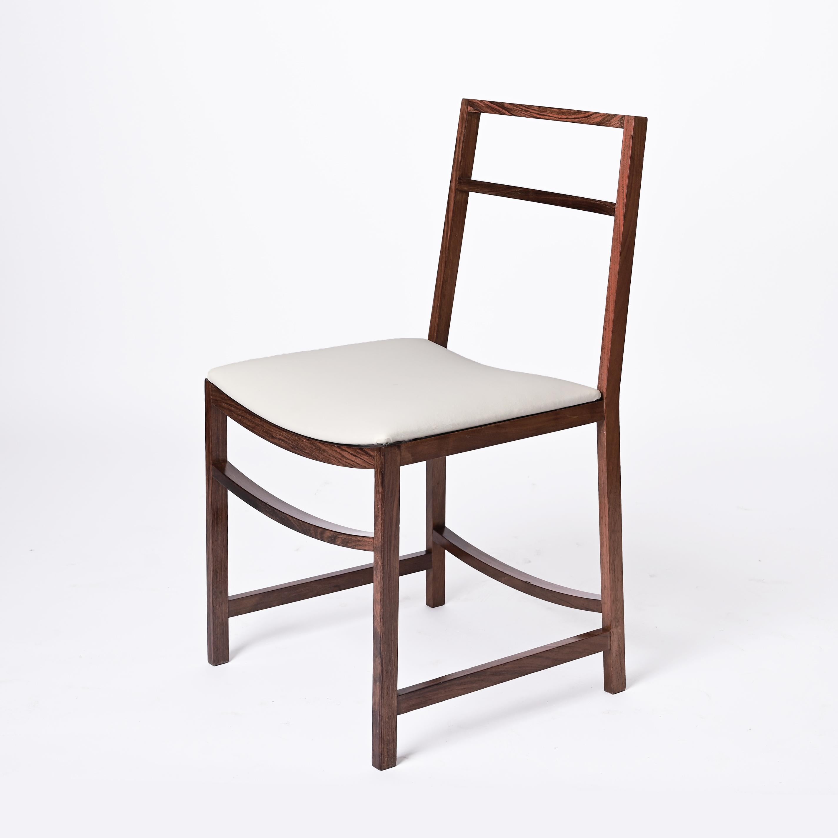 Midcentury Italian Dining Chairs in Teak, Renato Venturi for MIM Roma, 1960s For Sale 3