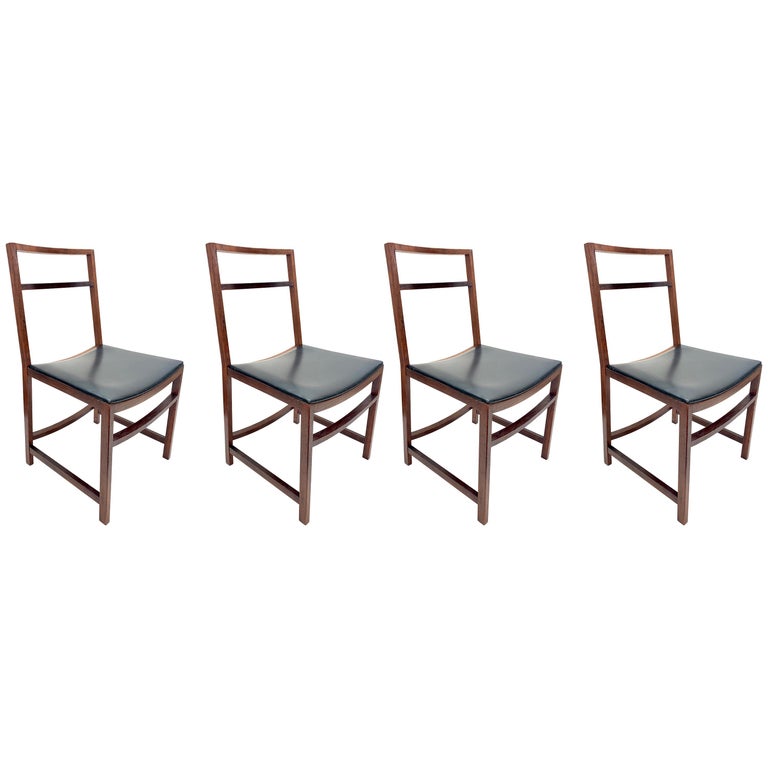 Renato Venturi Midcentury Set of Italian Wood Dining Chairs for MIM Roma,  1960s For Sale at 1stDibs | renato chairs