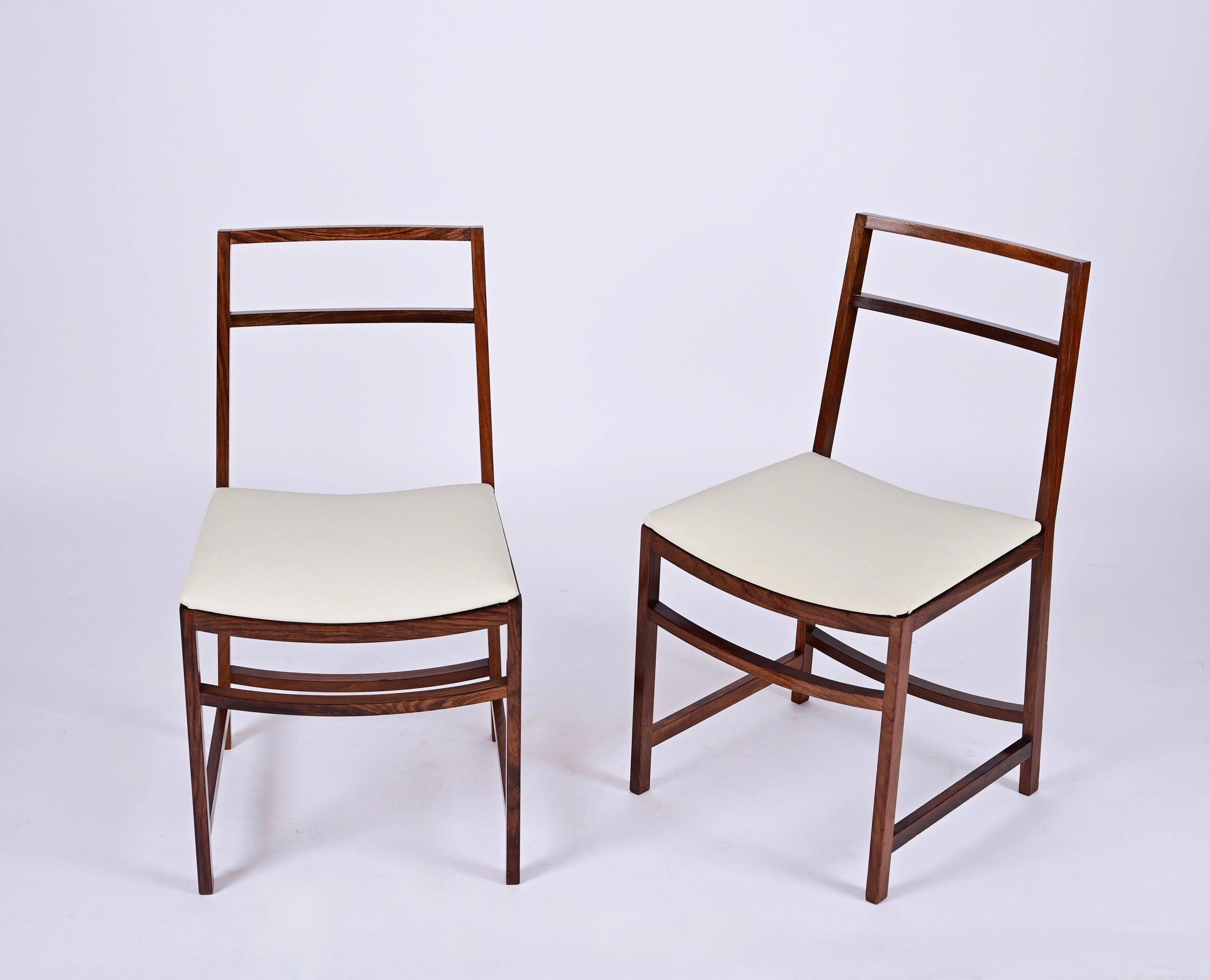 Renato Venturi Set of 8 Italian Dining Chairs for MIM Roma, Italy 1960s For Sale 8