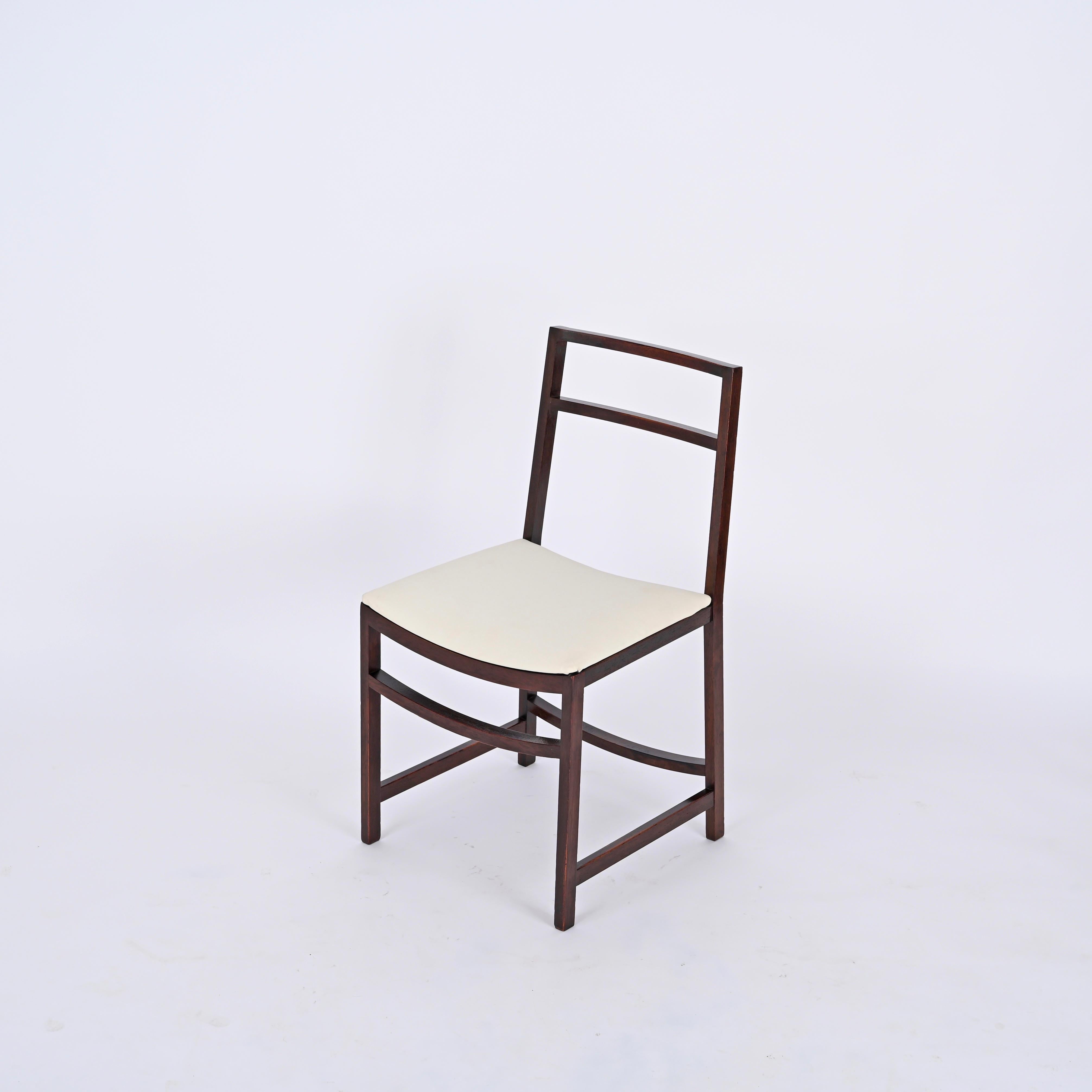 Renato Venturi Set of 8 Italian Dining Chairs for MIM Roma, Italy 1960s For Sale 9