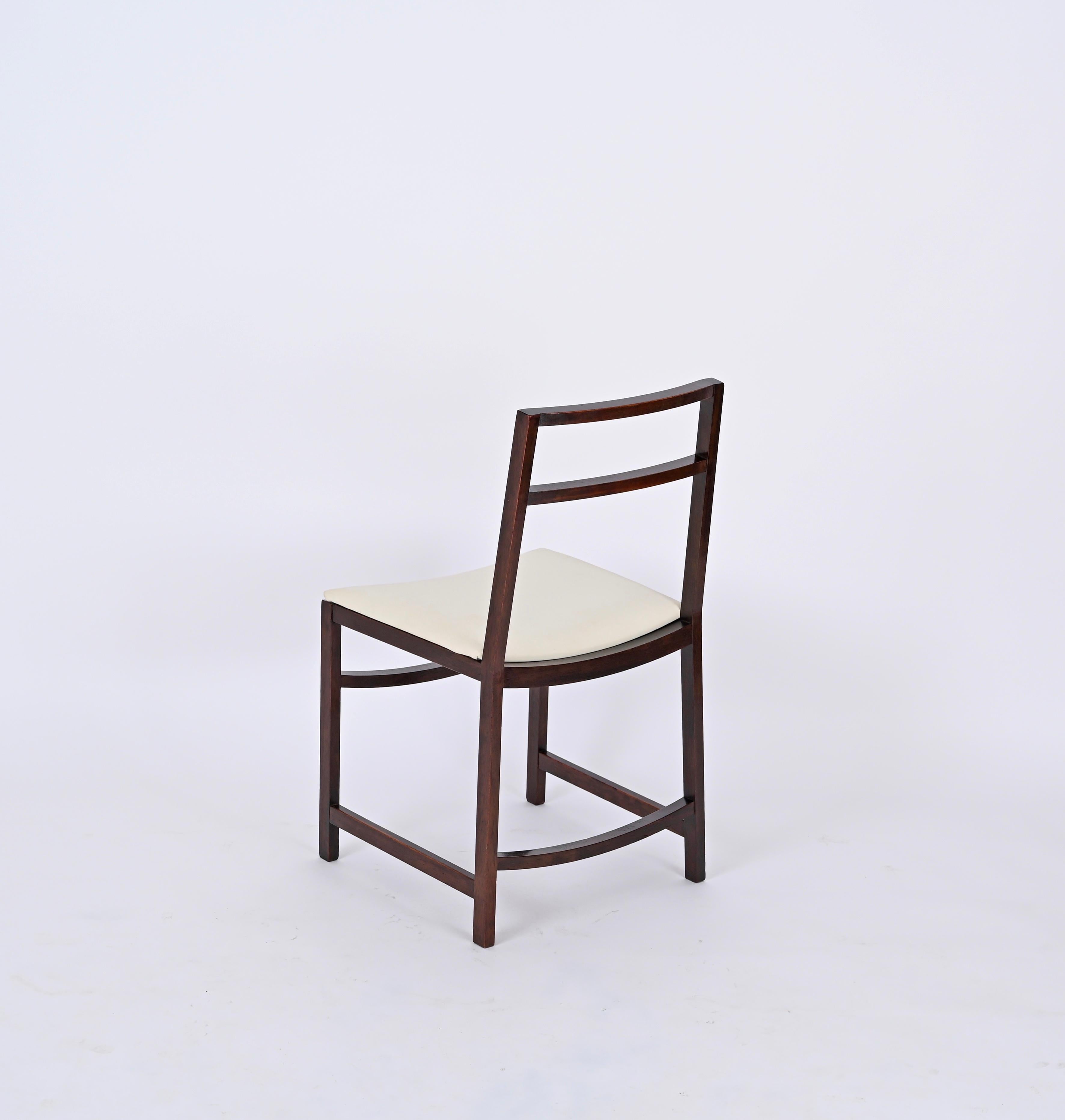 Renato Venturi Set of 8 Italian Dining Chairs for MIM Roma, Italy 1960s For Sale 10