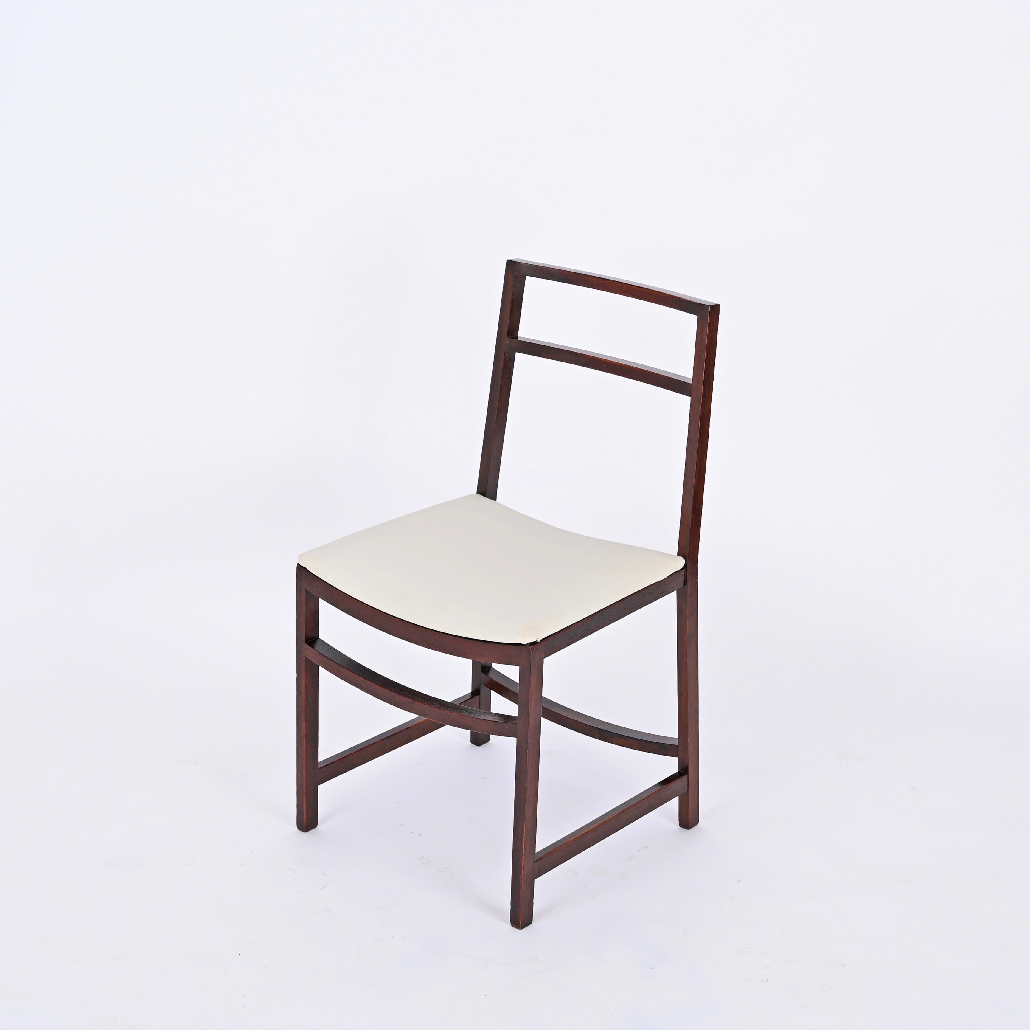 Renato Venturi Set of 8 Italian Dining Chairs for MIM Roma, Italy 1960s For Sale 1