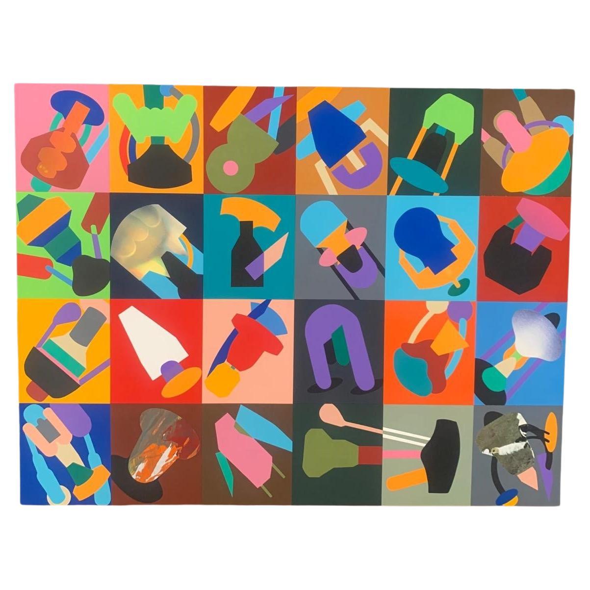 Renato Volpini, Composition of Anthropomorphic Elements, 1990, Collage and Mixed