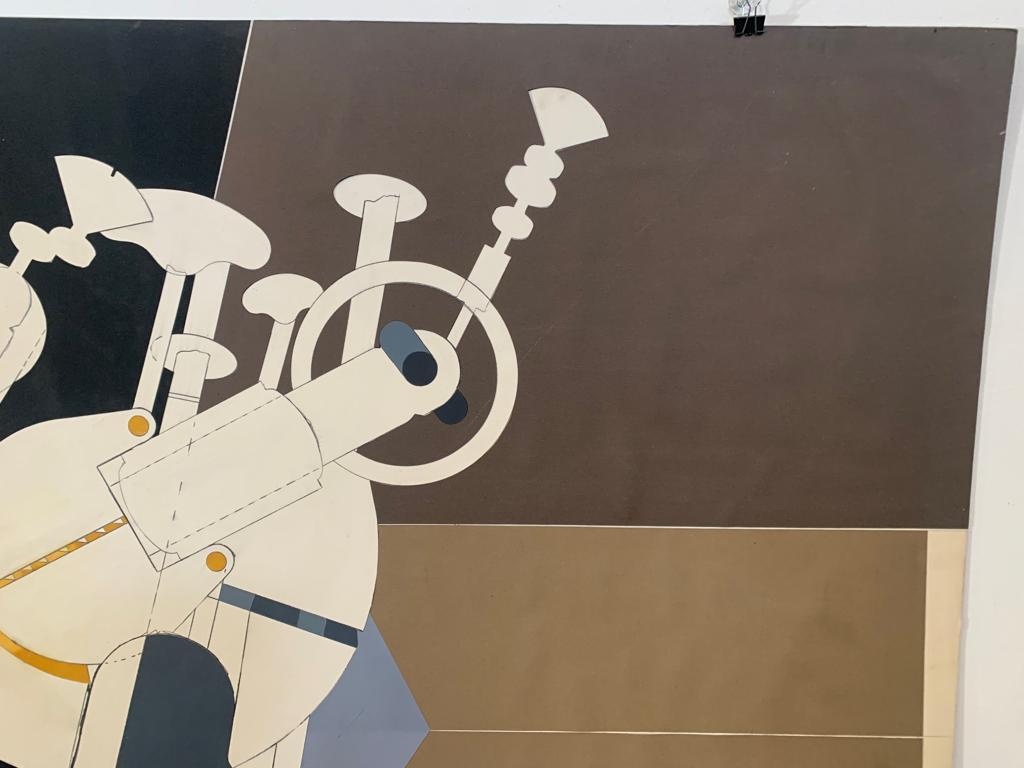 Renato Volpini, Element of Space Machine, 1970s, Mixed Media In Good Condition For Sale In Montelabbate, PU