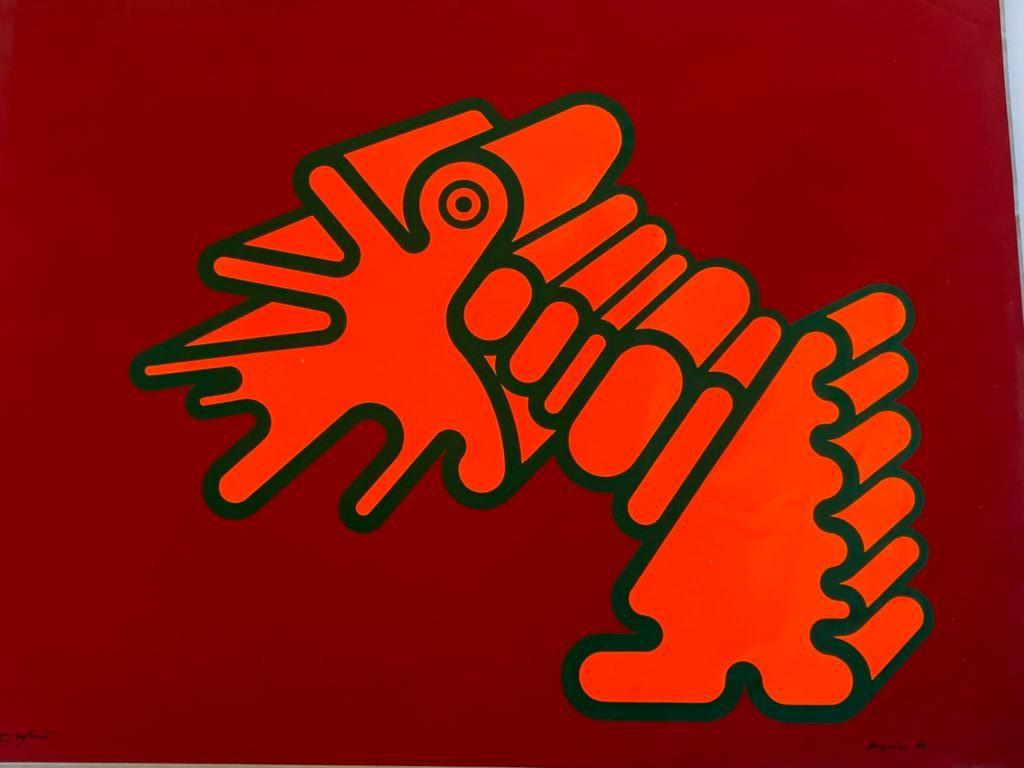 Renato Volpini, Original Multiple Element of Useless Machine, 1970er Jahre, Siebdruck (Space Age) im Angebot
