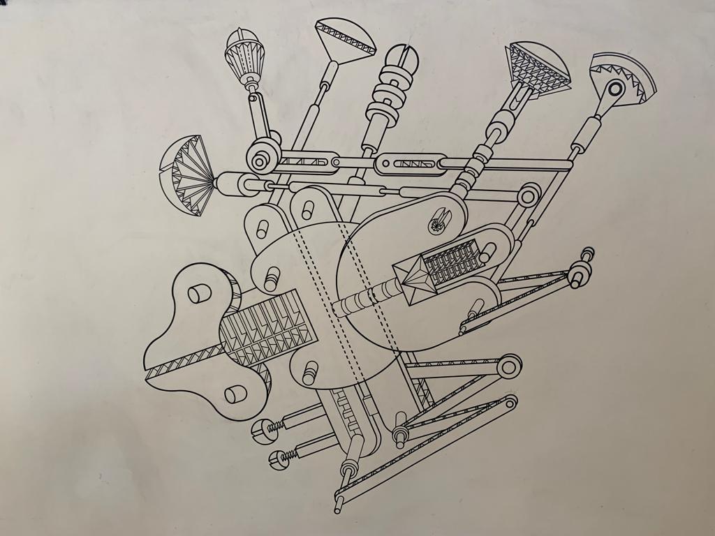 Renato Volpini, Part of a Space Machine, mixed media, 1970s In Good Condition For Sale In Montelabbate, PU