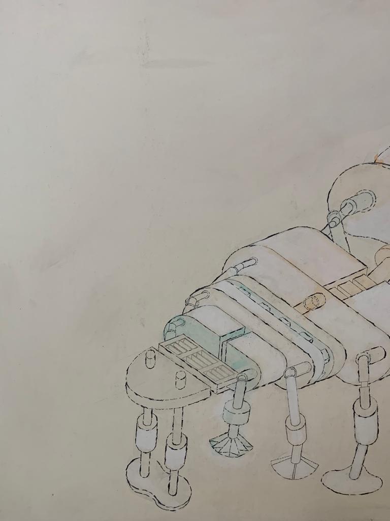 Fin du 20e siècle Renato Volpini, Une partie de la machine du rêve Vénus, 1970, techniques mixtes en vente