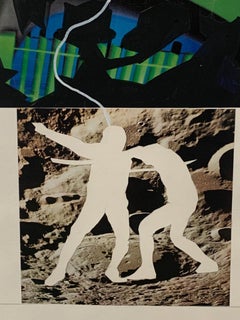 Renato Volpini, Space Scene, 1969, Collage and Tempera