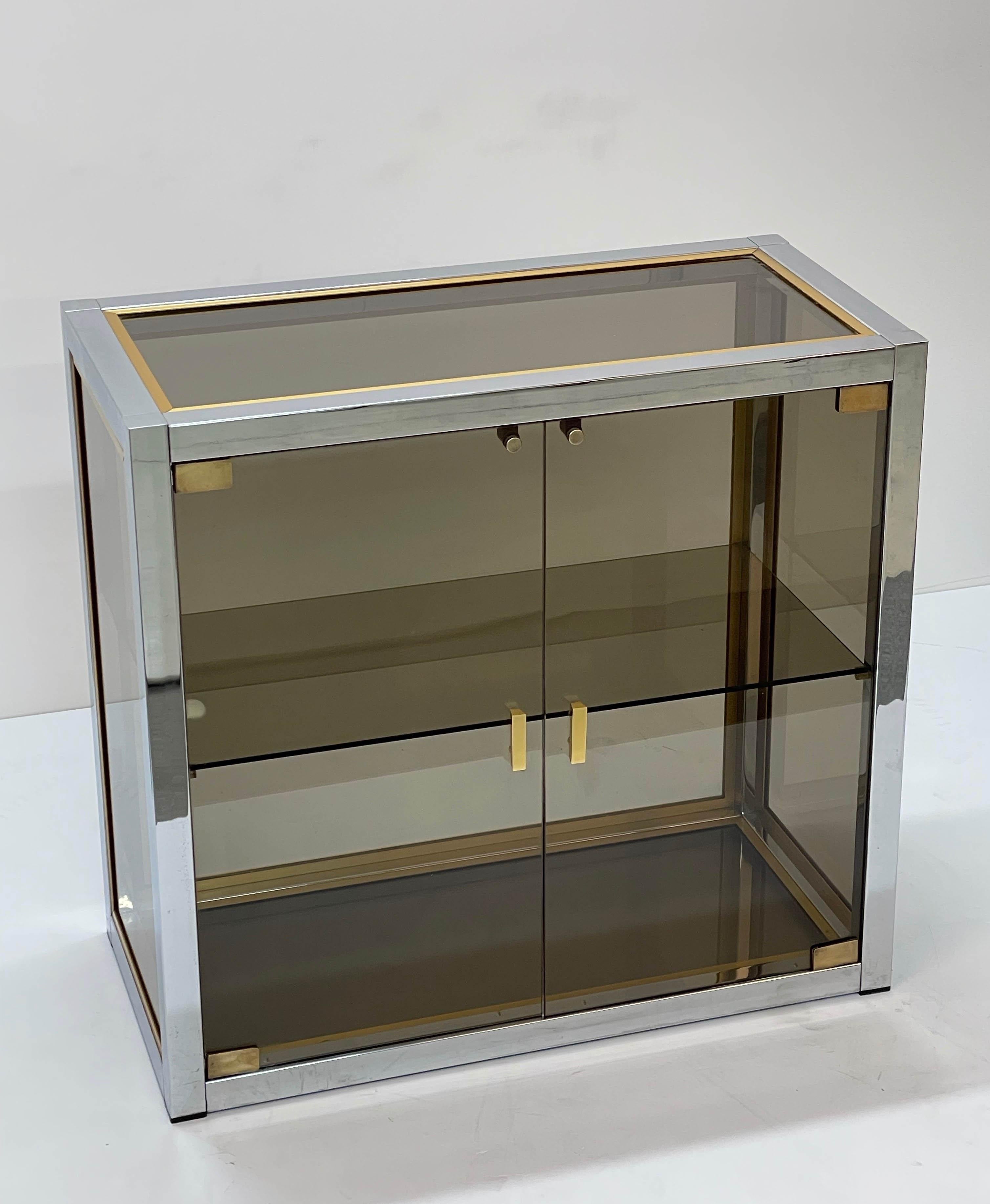 virgil metal and glass storage cabinet