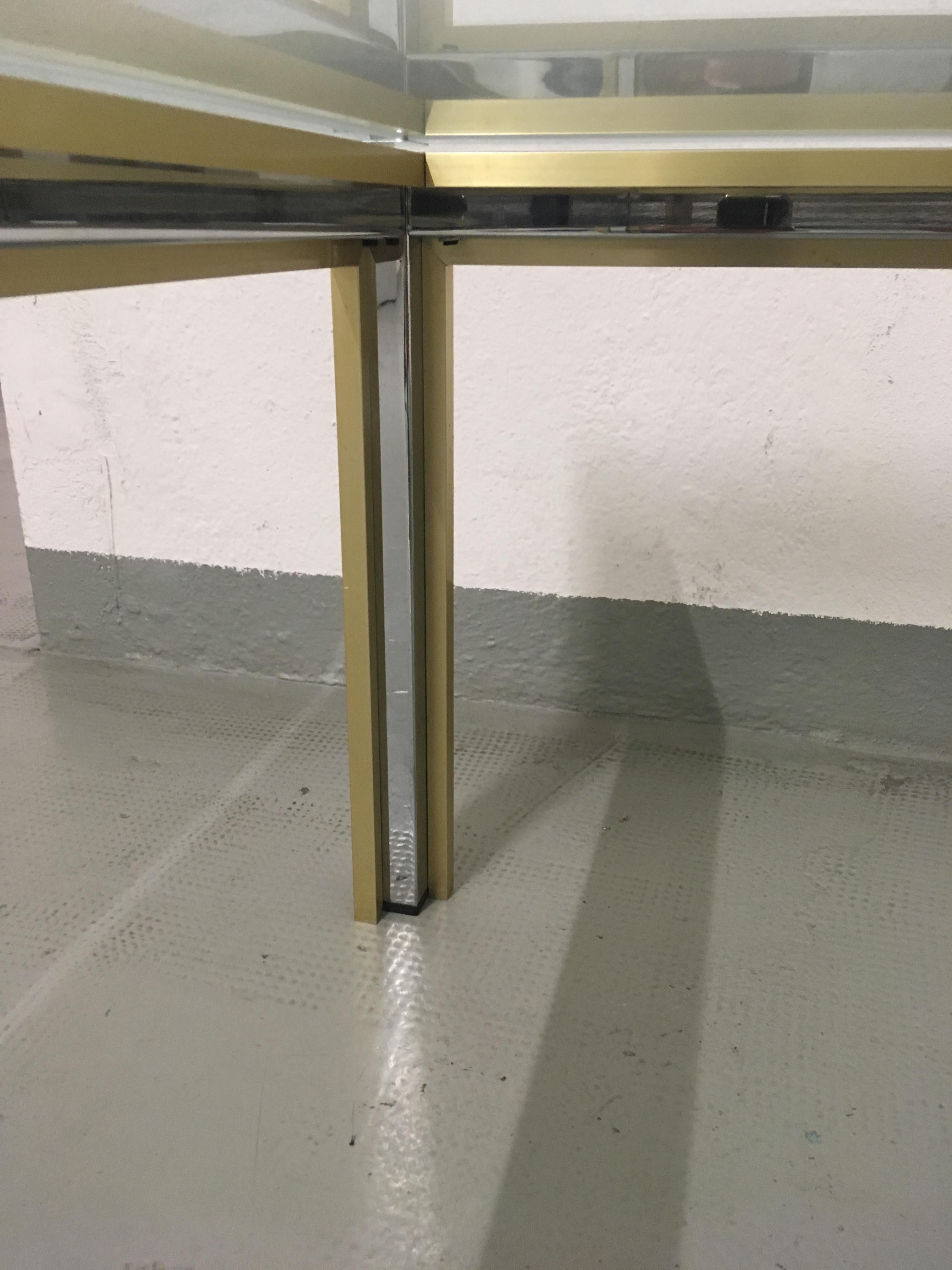Laiton Table basse Renato Zevi, 1970 en vente