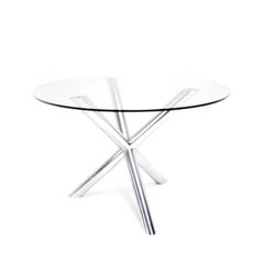 Renato Zevi Design for Roche Bobois France Years 1970 Table in Chrome and Glass