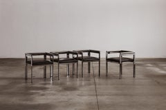 Renato Zevi Esszimmerstühle für Zevi & C., 1980er Jahre, Satz mit 4 Stühlen