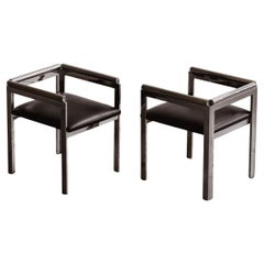 Renato Zevi Dining Chairs for Zevi & C., 1980s, Set of 2