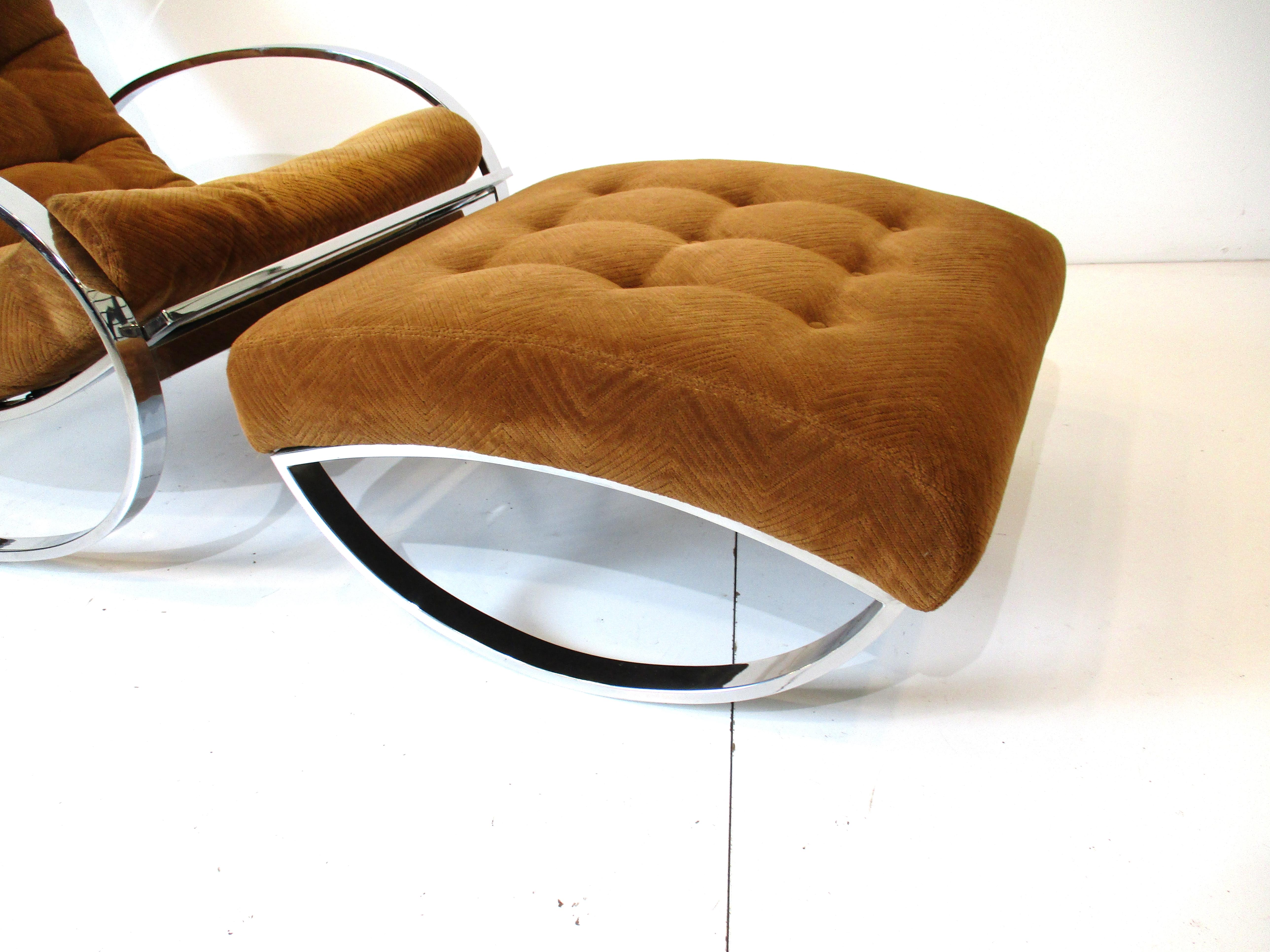 Renato Zevi Ellipse Lounge Chair w/ Ottoman for Selig Italy 2