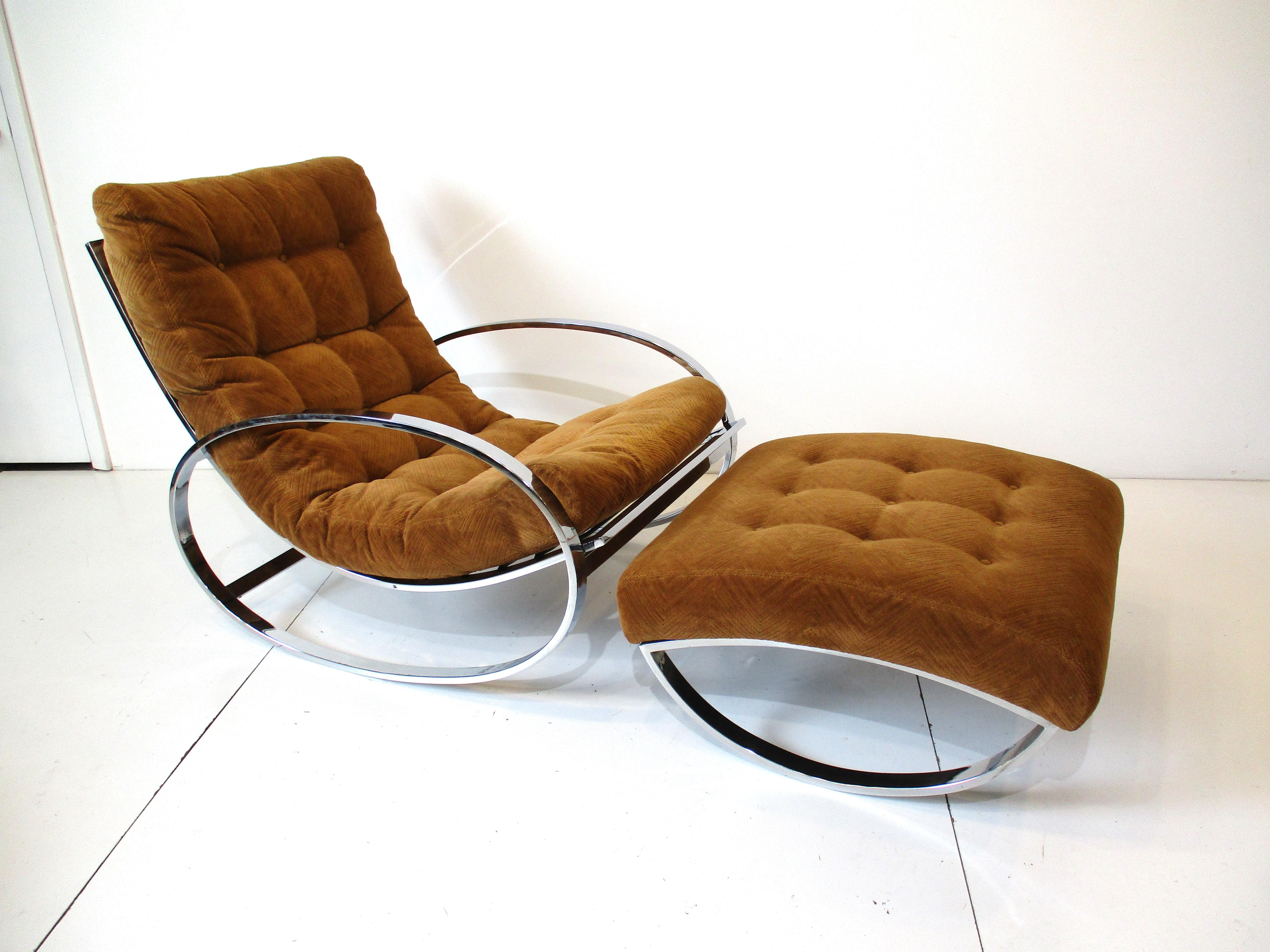 Renato Zevi Ellipse Lounge Chair w/ Ottoman for Selig Italy 5