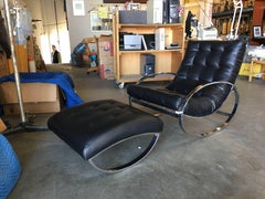 Renato Zevi Ellipse Rocking Chair and Ottoman