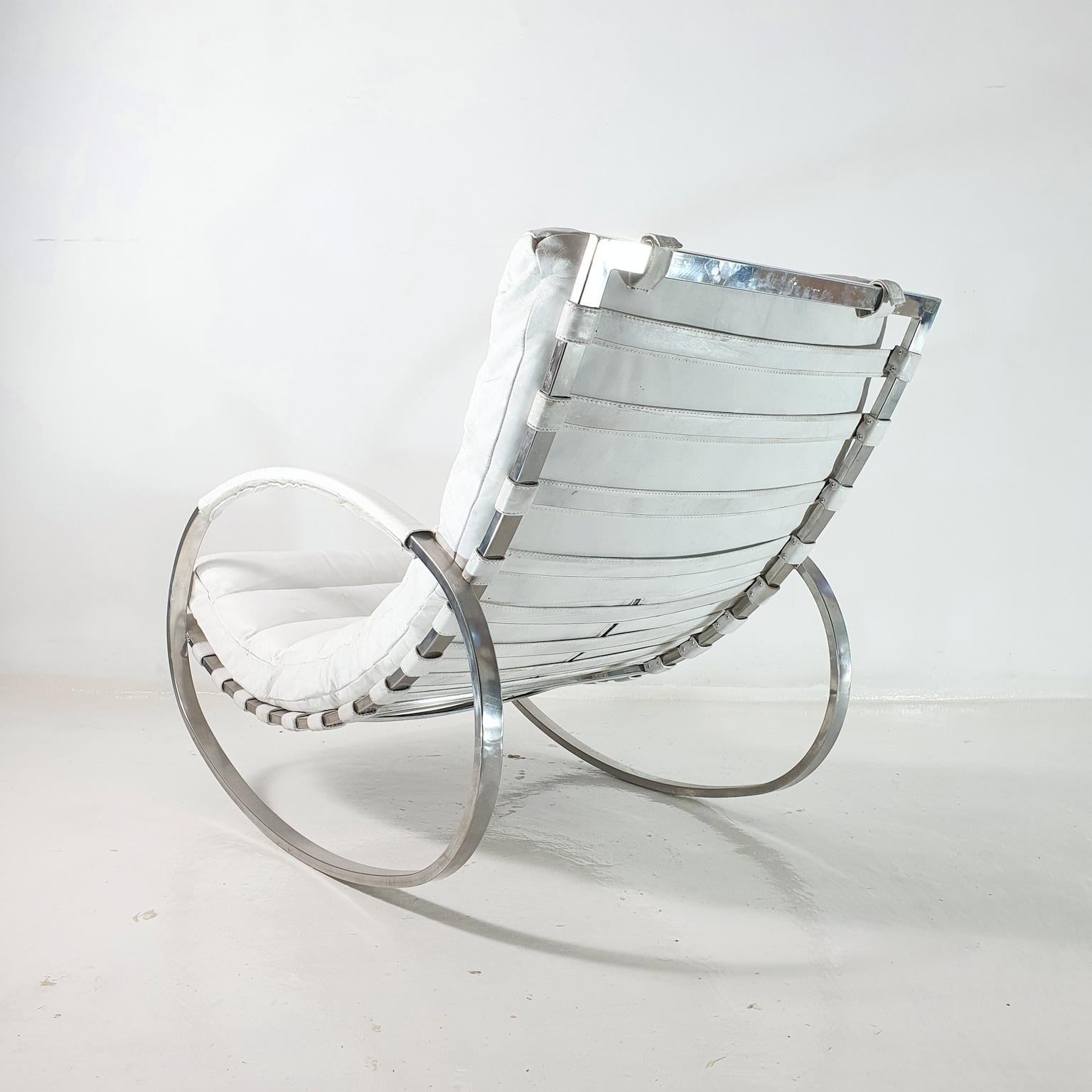 Mid-Century Modern Renato Zevi Ellipse Rocking Chair by Selig 1970's