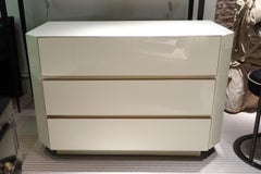 Renato Zevi for Angolo Metal Art White Resin & Metal Midcentury Commode, 1960