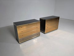 Renato Zevi para los armarios de Metal Art en «Gold Mirror», Italia, década de los 70