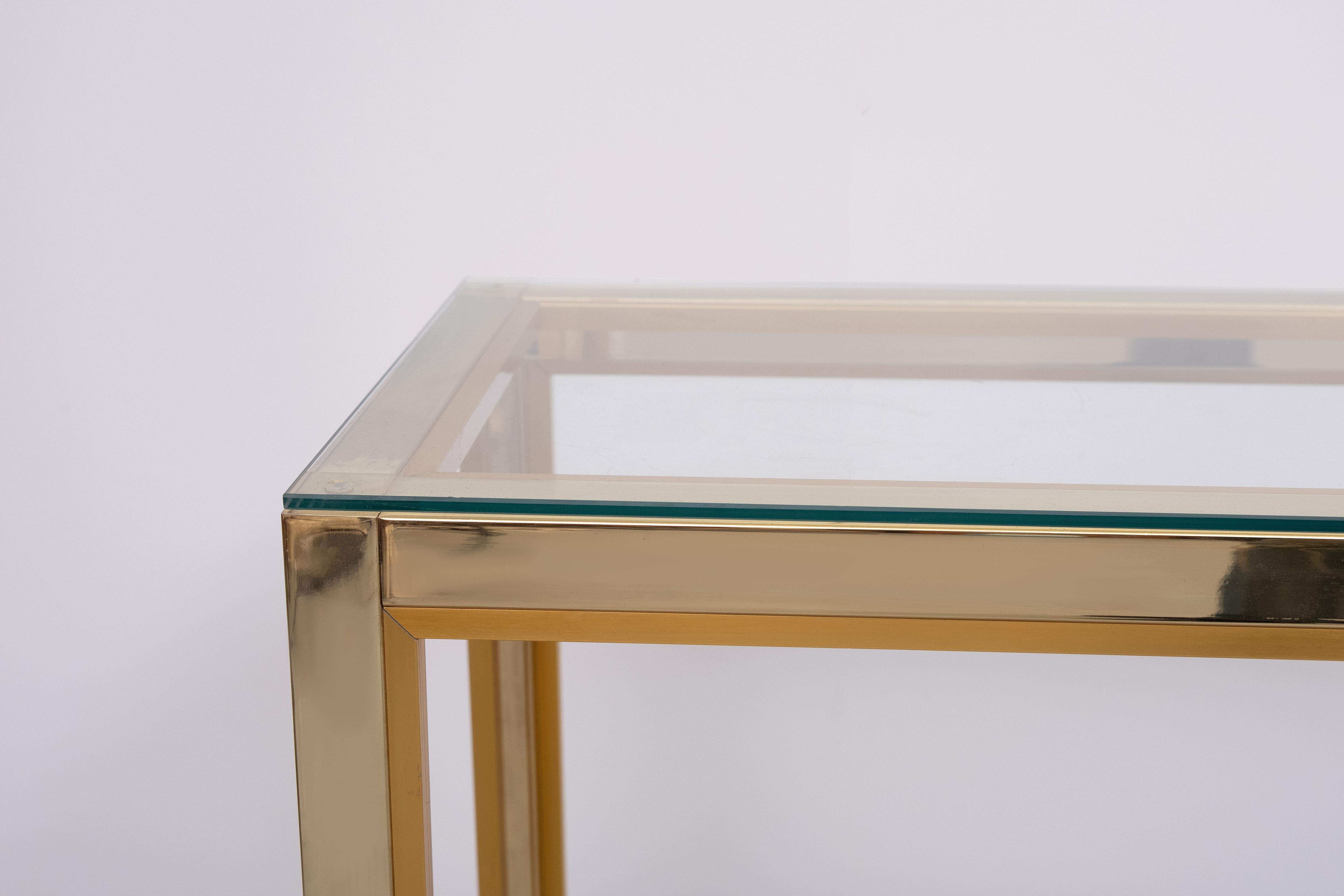 Brass Renato Zevi  Hollywood Regency Console table  1970s Italy For Sale