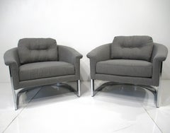 Sedie da salotto di Renato Zevi per Selig Italy nello stile di Milo Baughman