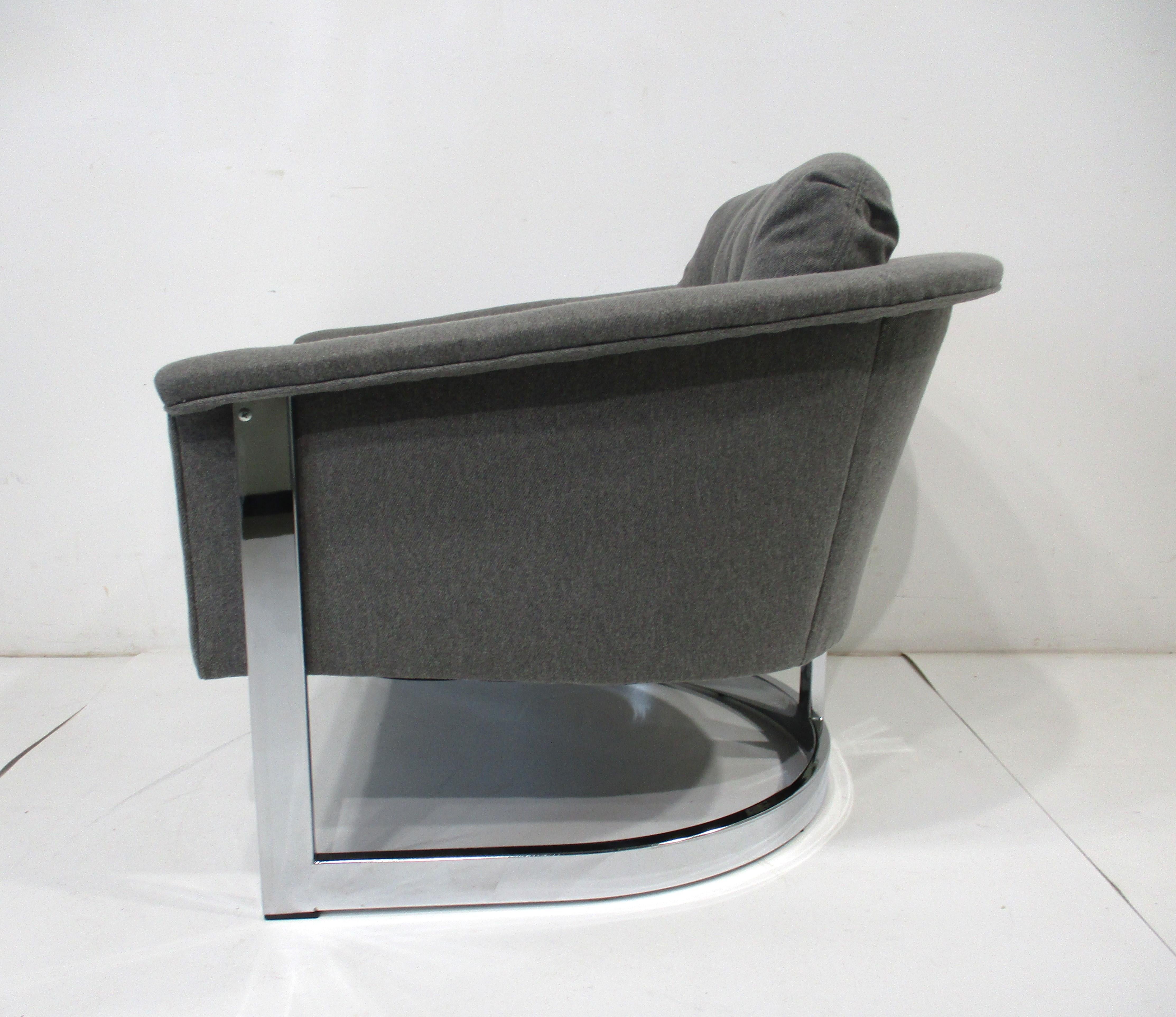 italien Chaises longues Renato Zevi pour Selig Italie dans le style de Milo Baughman en vente