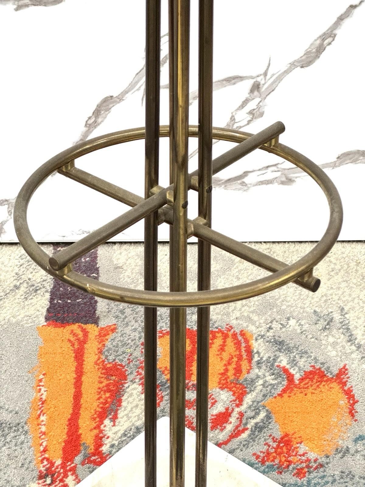 Renato Zevi Metalarte Regenschirmständer aus Marmor und Messing Modernes Design (Italian) im Angebot