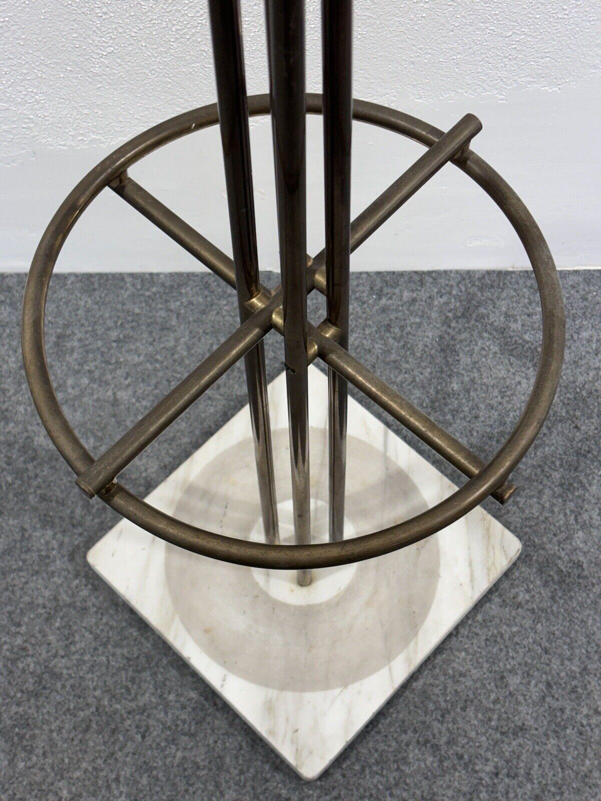 Renato Zevi Metalarte Umbrella Stand Marble And Brass Design Modernism For Sale 3