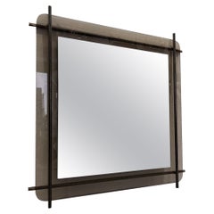 Renato Zevi Metalarte Glass And Brass Mirror Modern Design