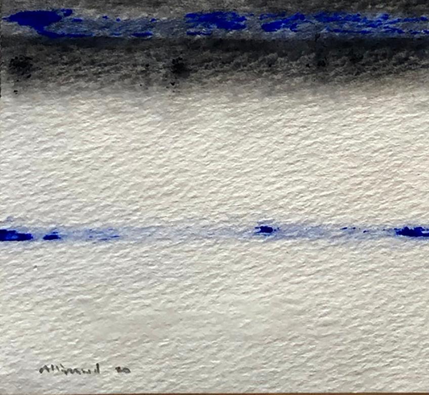 Composizione blu #3 - Painting di Renaud Allirand