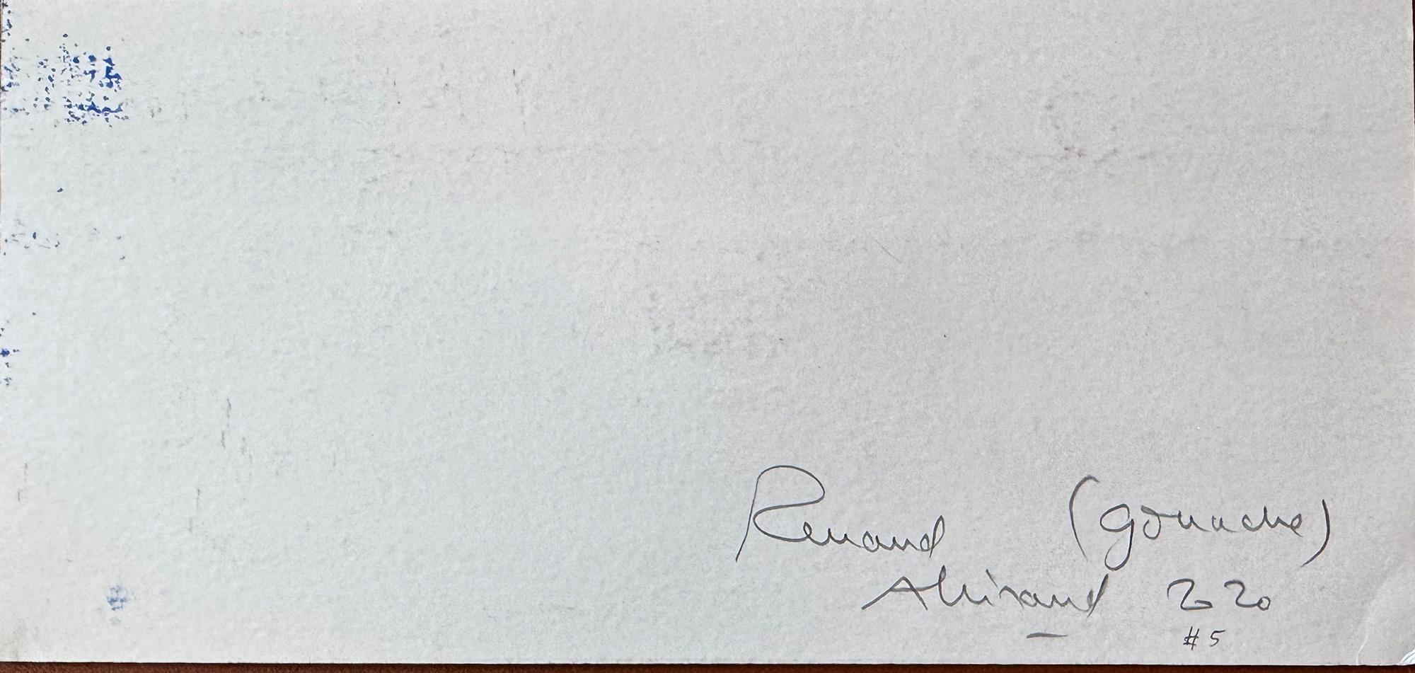 Senza titolo #5 (Composizione con blu, bianco e nero) - Painting Astratto di Renaud Allirand