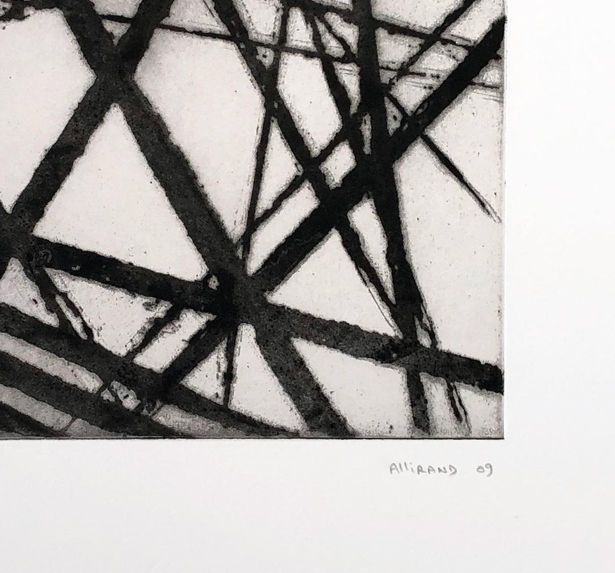 Composition #1845 - Gray Abstract Print by Renaud Allirand