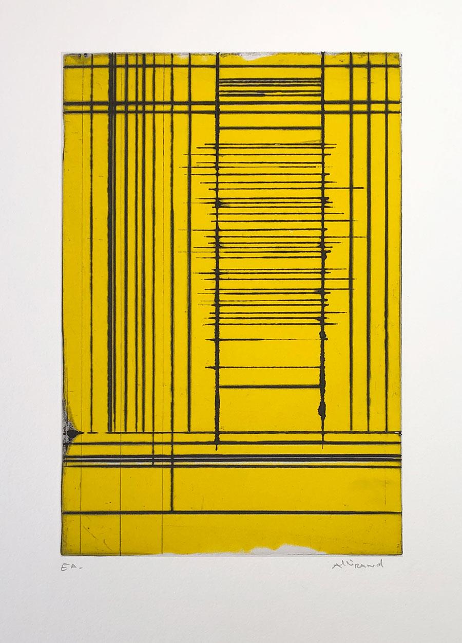 Renaud Allirand Abstract Print - Composition Yellow #11