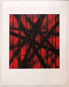 Nuit d'été IV (Summer Night IV), abstract etching & aquatint by Renaud Allirand