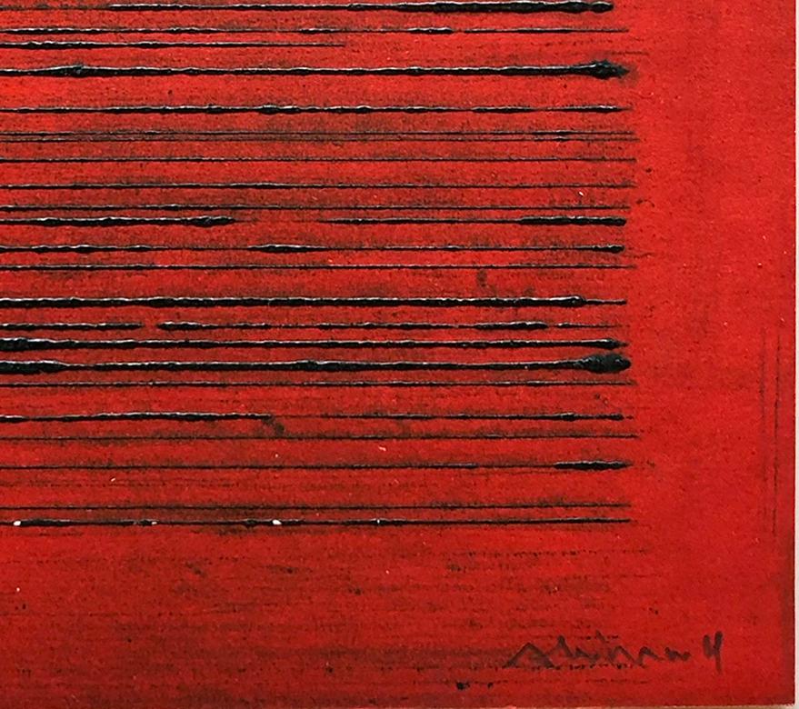 Rot-Rote Komposition XXI (Abstrakt), Print, von Renaud Allirand