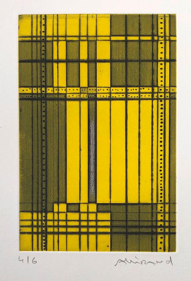 Renaud Allirand Abstract Print - Yellow Composition #10