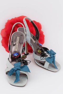 Renaud Pellegrino blue pumps
